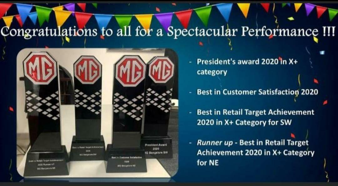 Four MG Motor Honours recognition