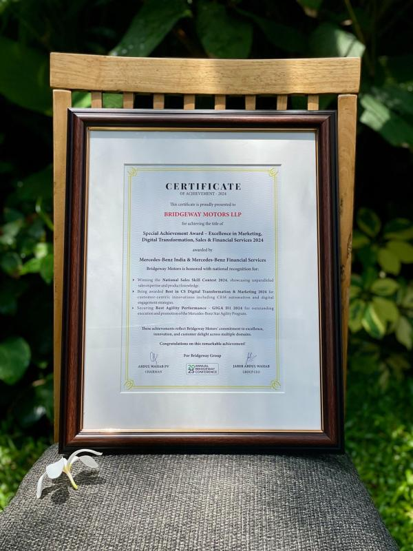 Special Achievement Award recognition