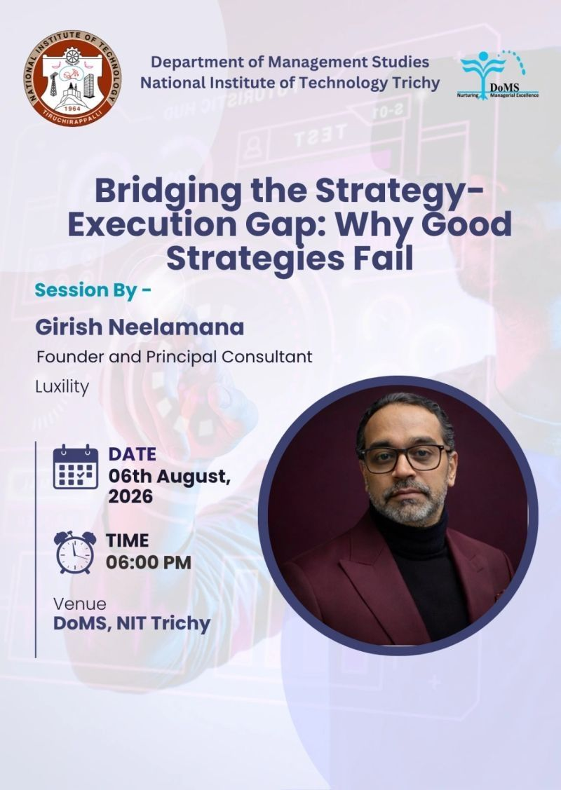 NIT Trichy · Strategy & execution